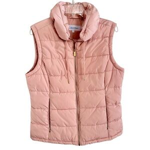 Calvin Klein Sleeveless Full Front Zip Quilted Puffer Vest Size L